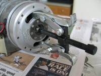pulling magneto flywheel Pulling the magneto flywheel