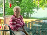 May 29 2010 Loraine on the Deck Loraine relaxes in the shade
