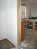 Drywall removed from edge