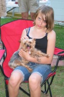 Cousin Aubrey holds Tess