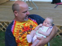 Ken holds Abigail