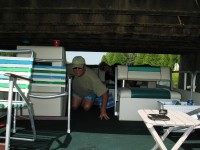 Ducking_Under_Bridge_1 Duck! The boat barely made it under
